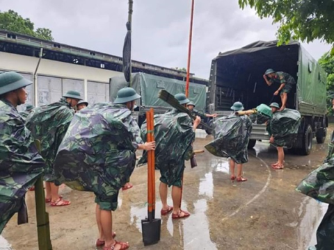 Quân đội sẵn sàng lực lượng, phương tiện ứng phó với bão số 3