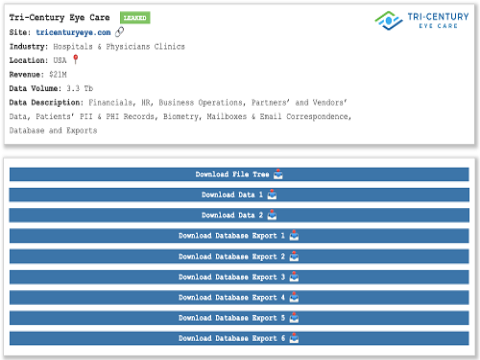 Vi phạm dữ liệu của Tri-Century Eye Care ảnh hưởng đến 200.000 cá nhân