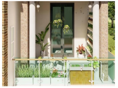 Ứng dụng hệ thống aquaponics trong thiết kế cảnh quan ban công nhà ở tại tỉnh Hưng Yên