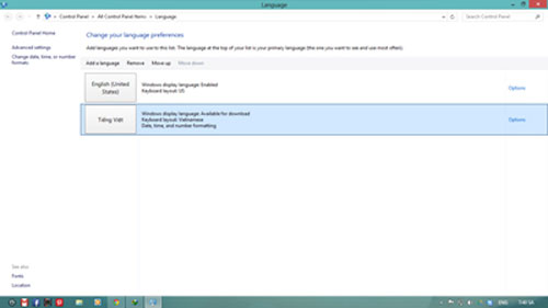 Cực dễ để Việt h&oacute;a Windows 8