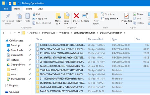 xóa tất cả các file trong thư mục này đi