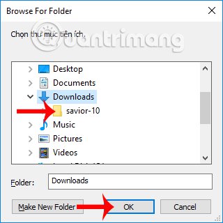 Thư mục lưu file Savior